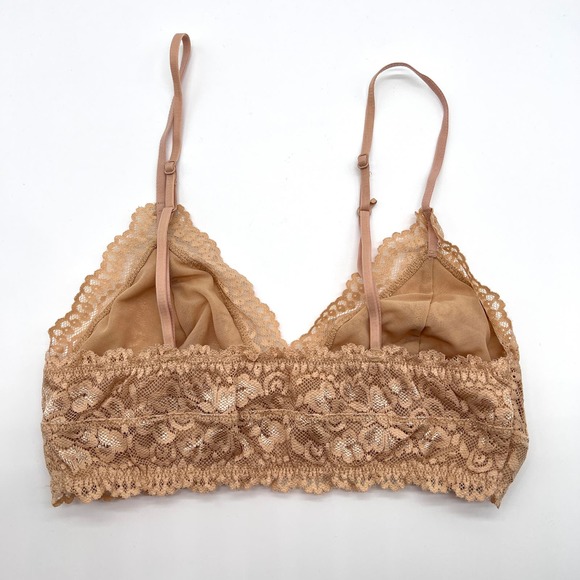 ARITZIA TALULA Renfrew Bralette Bundle Womens Small Tan Brown Lace Triangle - Picture 9 of 15
